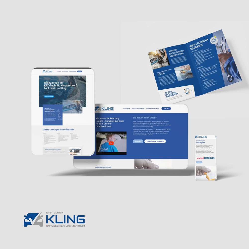 Neues Erscheinungsbild für KFZ-Technik, Karosserie- & Lackzentrum Kling